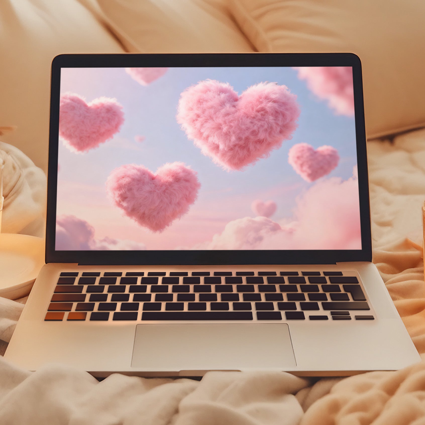 Floating Hearts Desktop Wallpaper